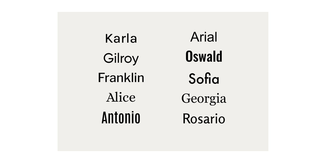 New Fonts Added